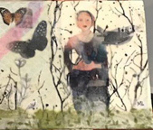 painting 'Woman in the Woods'