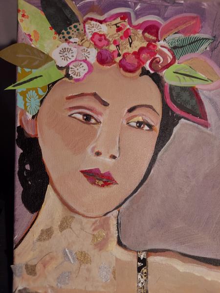 painting 'Flower Crown'