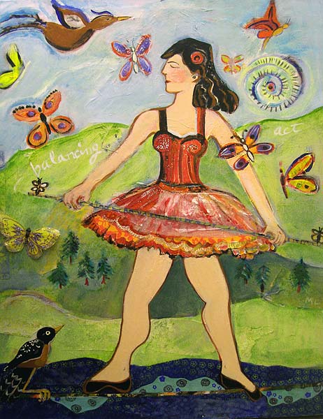 painting 'Balancing Act'