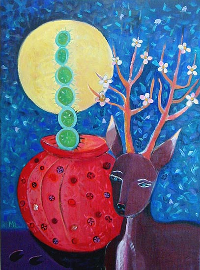 painting 'A Deer Night'
