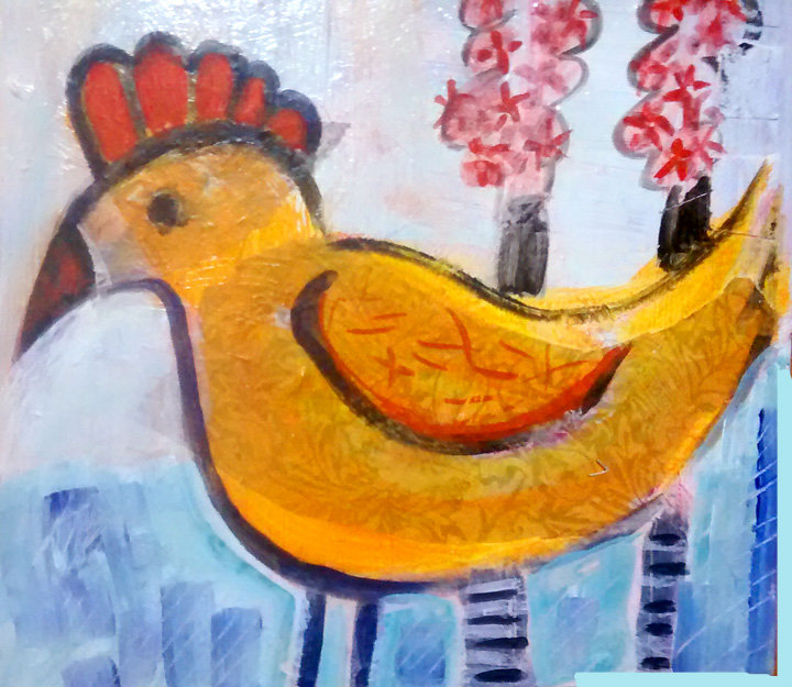 painting 'Spring Chicken'